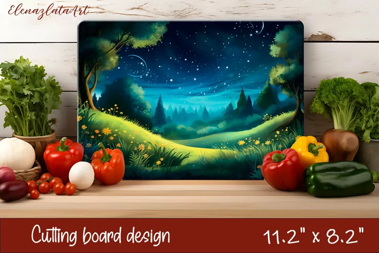 Sublimation cutting board summer forest, Sublimation Summer