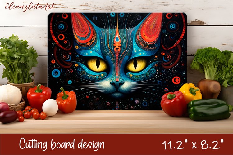 Cute cats Cutting Board Sublimation Design | Kitchen