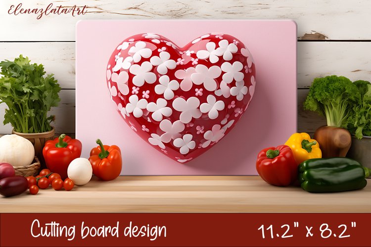 Valentine Day Cutting Board Sublimation Cutting board example image 1