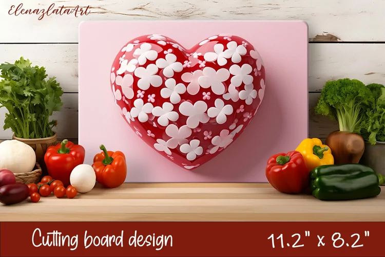 Valentine Day Cutting Board Sublimation Cutting board