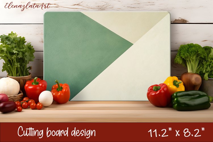 Watercolor geometry illusion Cutting Board. Abstract Kitchen