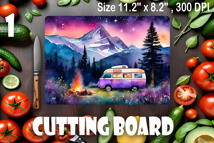 American landscape cutting board design - cutting board
