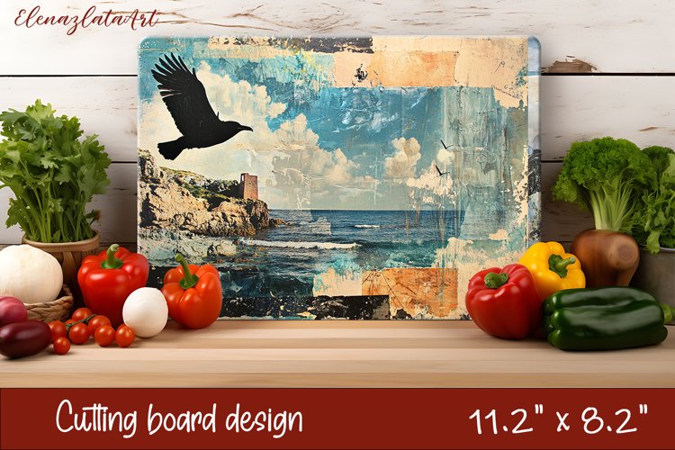 Watercolor geometry illusion Cutting Board. Abstract Kitchen