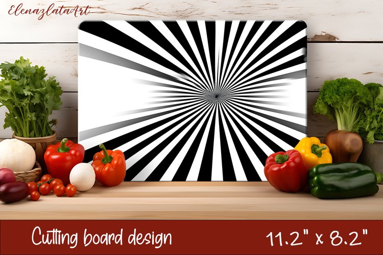Watercolor geometry illusion Cutting Board. Abstract Kitchen