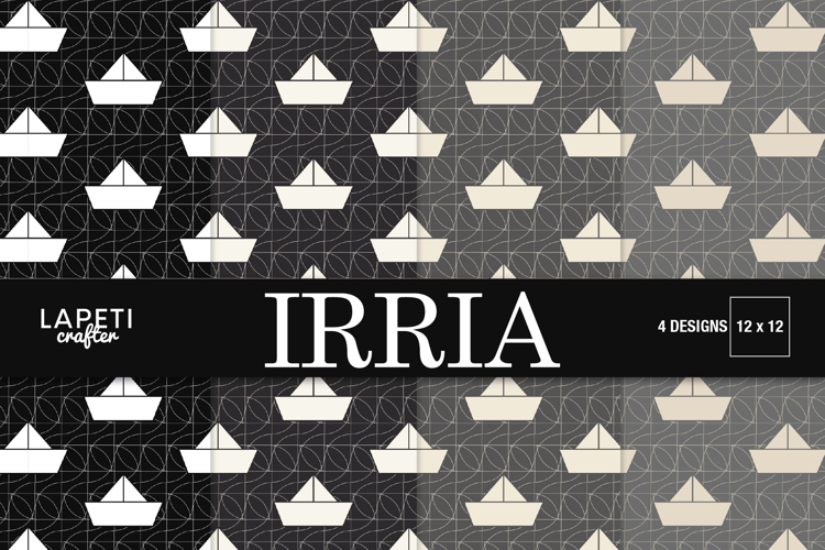 Boat Digital Paper, Minimal Nautical Scrapbook