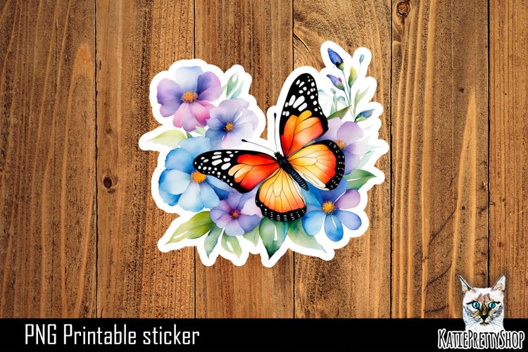 Butterfly Sticker PNG example image 1