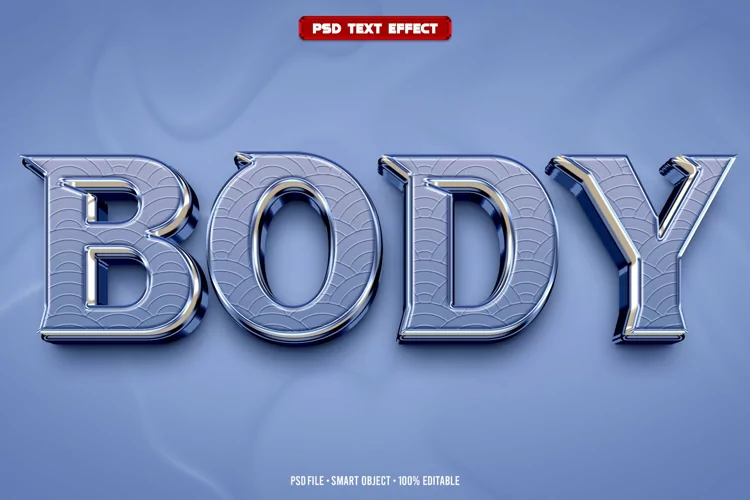 Body 3D editable text effect