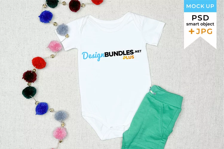 Christmas bodysuit mockup | Christmas baby mockup
