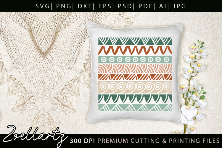 Boho Abstract Pattern SVG Boho Farmhouse Sign Pillow Design