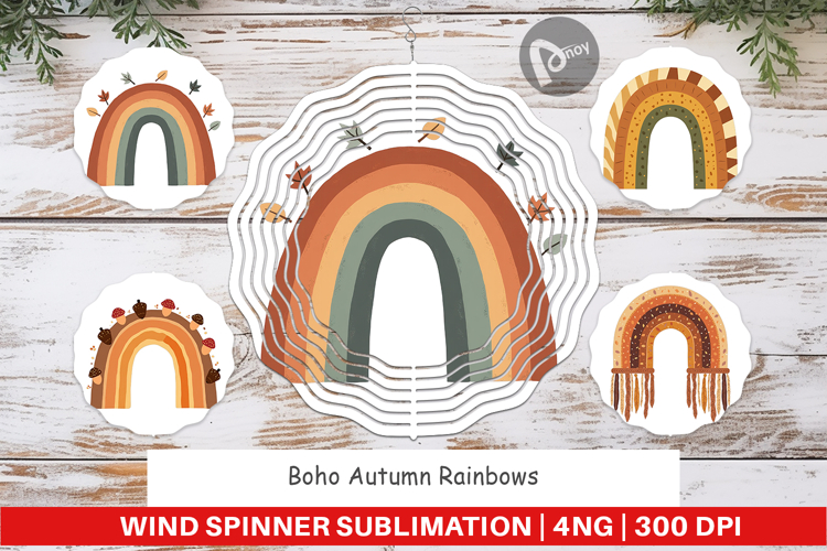 Boho Rainbow Clipart Image 19