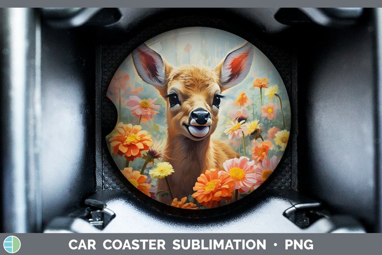 Boho Baby Elk Car Coaster Sublimation Coaster Designs