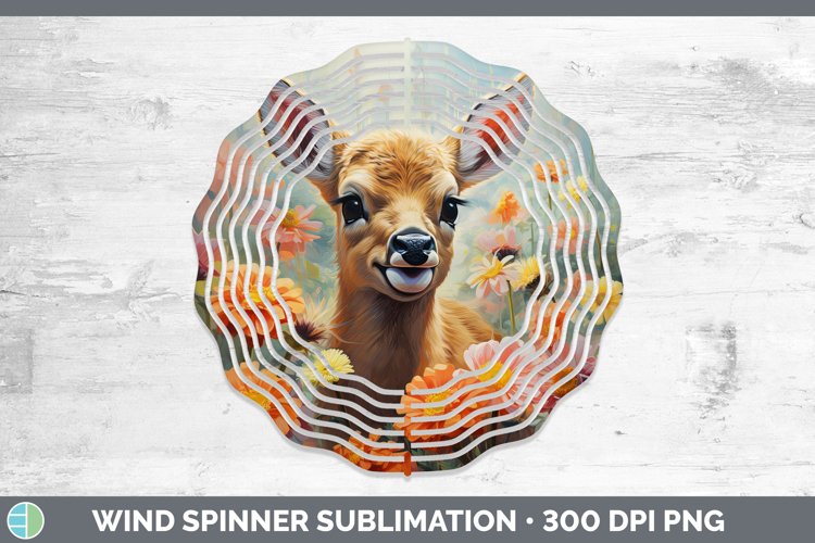 Boho Baby Elk Wind Spinner Sublimation Spinner Designs