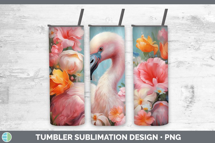 Boho Baby Flamingo Tumbler Sublimation 20 oz Skinny Tumbler