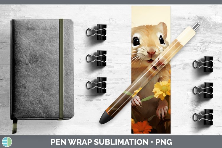Boho Baby Gerbil Pen Wrap Sublimation Epoxy Pen Designs