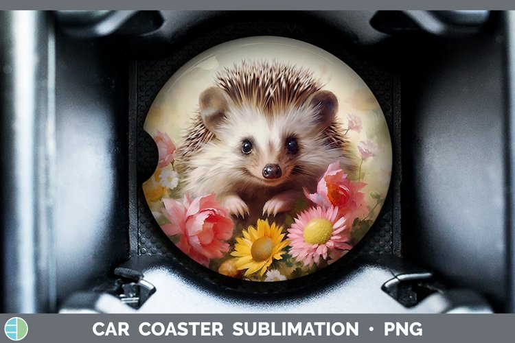 Boho Baby Hedgehog Car Coaster Sublimation Coaster Designs