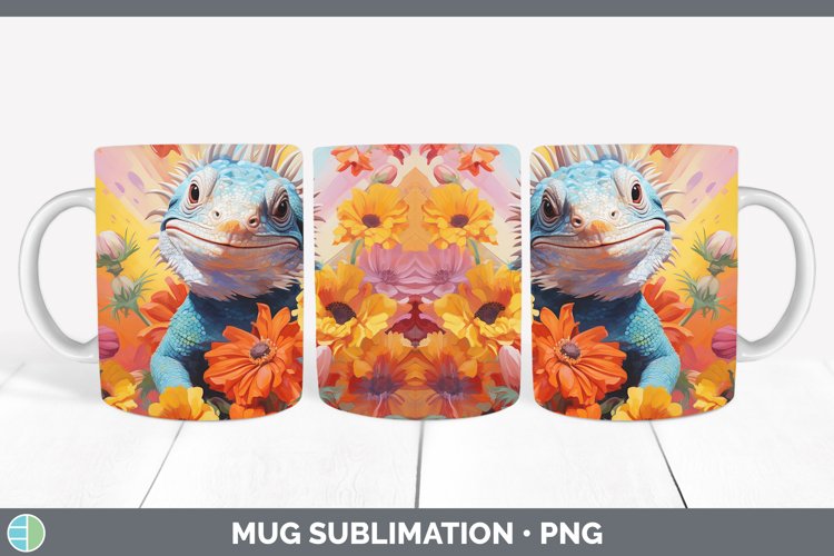 Boho Baby Iguana Mug Wrap Sublimation Coffee Cup Designs