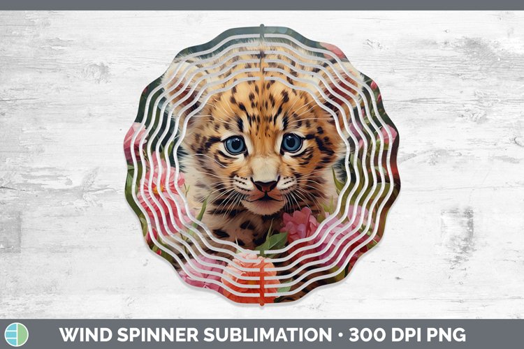 Boho Baby Leopard Wind Spinner Sublimation Spinner Designs