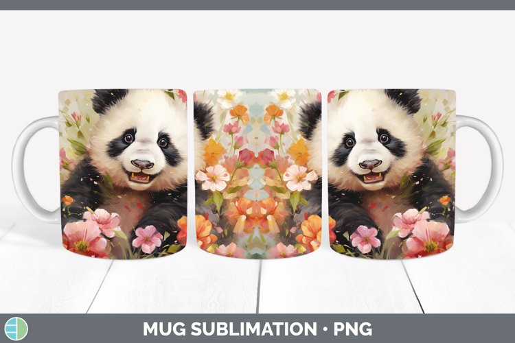 Boho Baby Panda Mug Wrap Sublimation Coffee Cup Designs