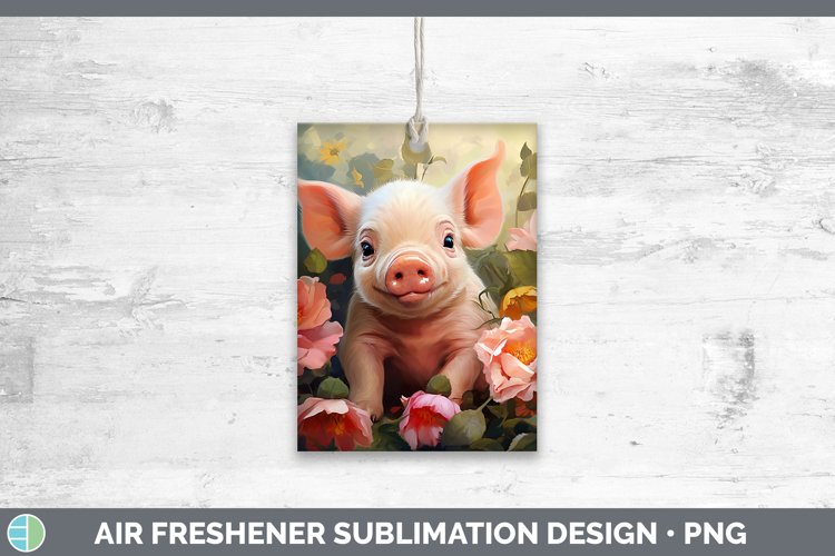 Boho Baby Pig Air Freshener Sublimation Car Freshener Design