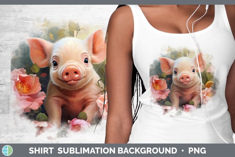 Boho Baby Pig Shirt Sublimation Sublimation Background Desig