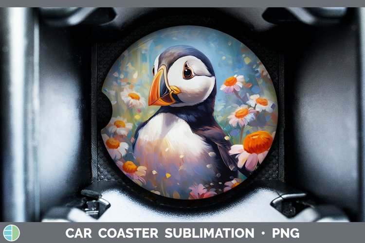 Boho Baby Puffin Car Coaster Sublimation Coaster Designs