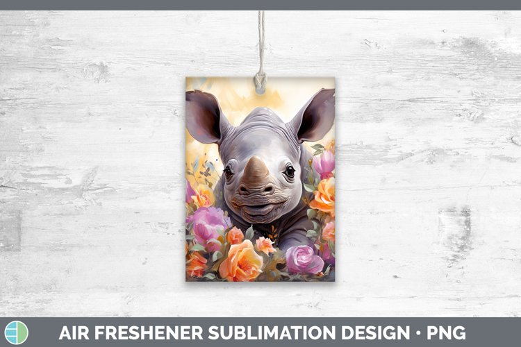 Boho Baby Rhino Air Freshener Sublimation Car Freshener Desi