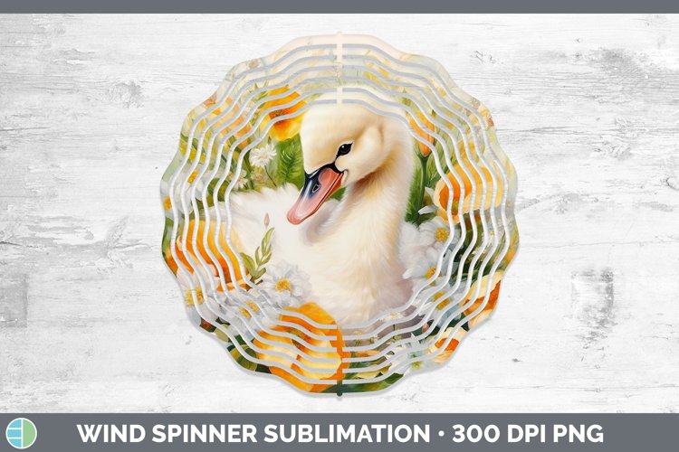 Boho Baby Swan Wind Spinner Sublimation Spinner Designs