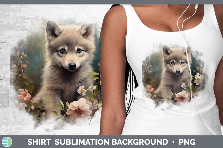 Boho Baby Wolf Shirt Sublimation Sublimation Background Desi