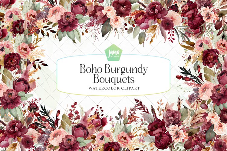 Boho Flowers Clipart Image 24