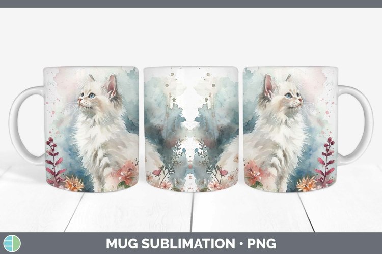 GorgeousBoho Cat Mug Wrap design.