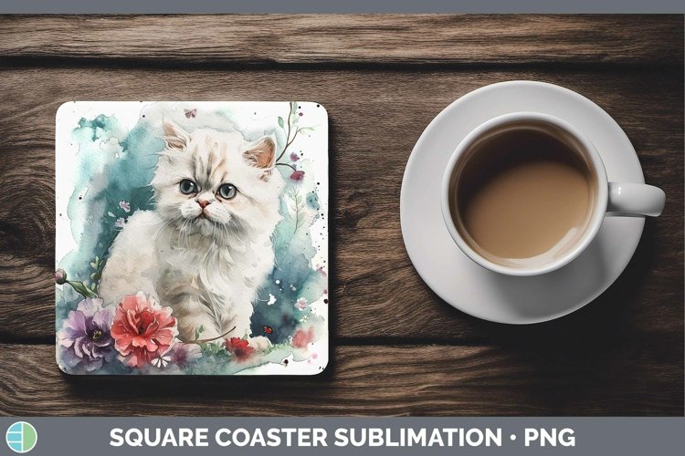 GorgeousBoho Cat Square Coaster design.
