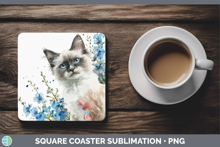 GorgeousBoho Cat Square Coaster design.