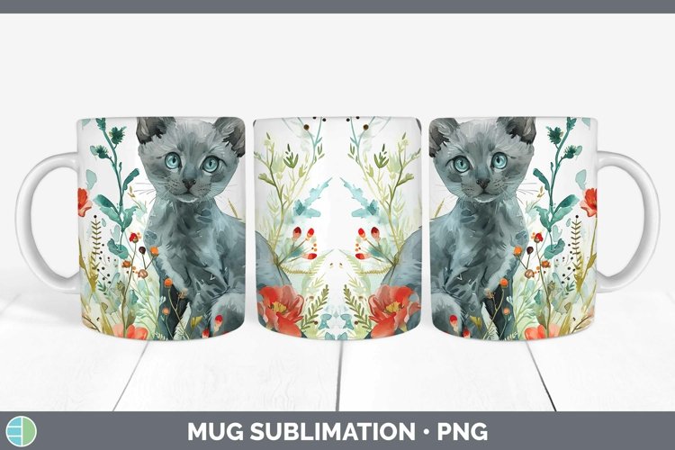 GorgeousBoho Cat Mug Wrap design.