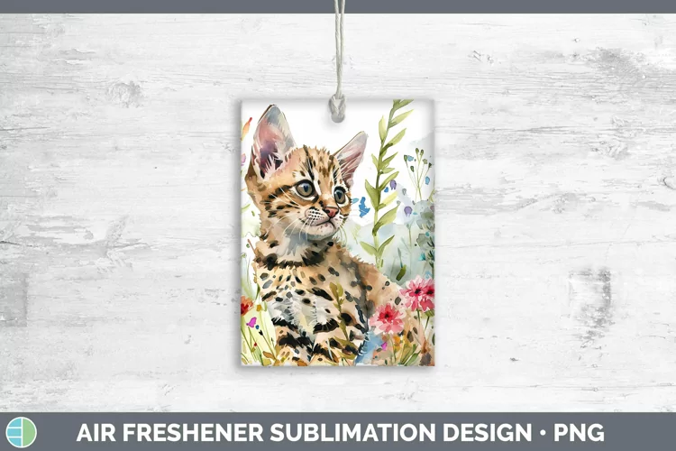 Boho Cat Savannah Cat Air Freshener Sublimation Car Freshene