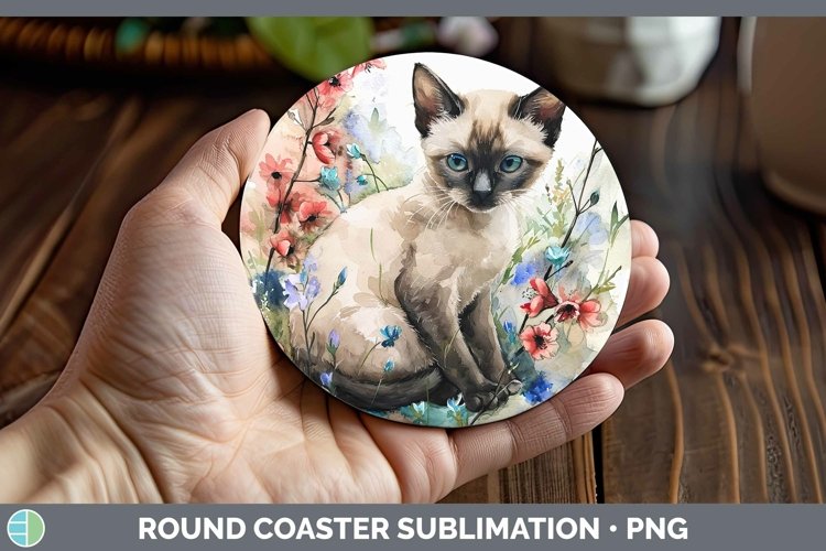 GorgeousBoho Cat Round Coaster design.