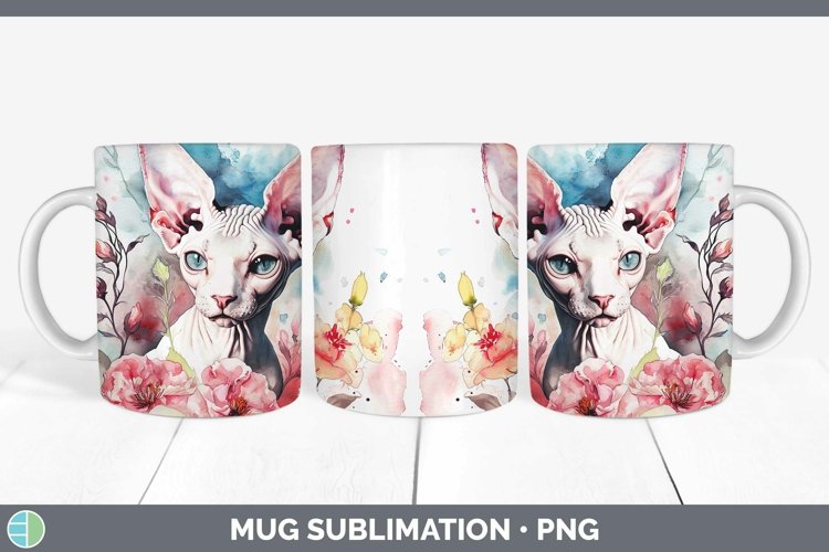 GorgeousBoho Cat Mug Wrap design.