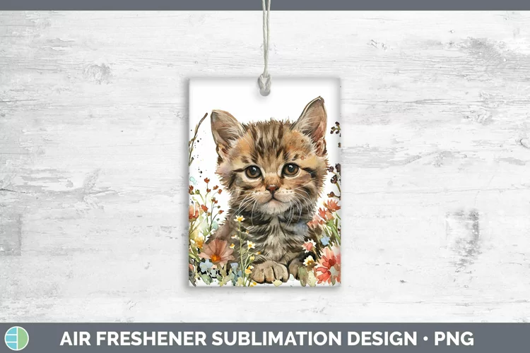 Boho Cat Tabby Cat Air Freshener Sublimation Car Freshener D