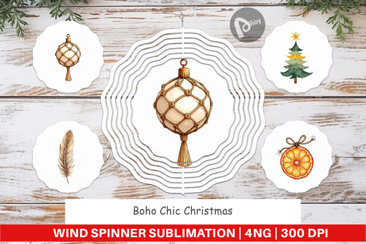 Boho Chic Christmas Wind Spinner