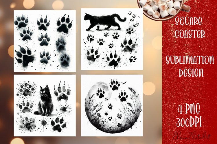 Happy Christmas Coaster Design | boho Square