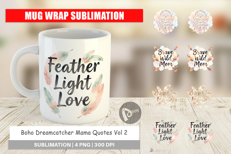Boho Dreamcatcher Mama Mug Wrap