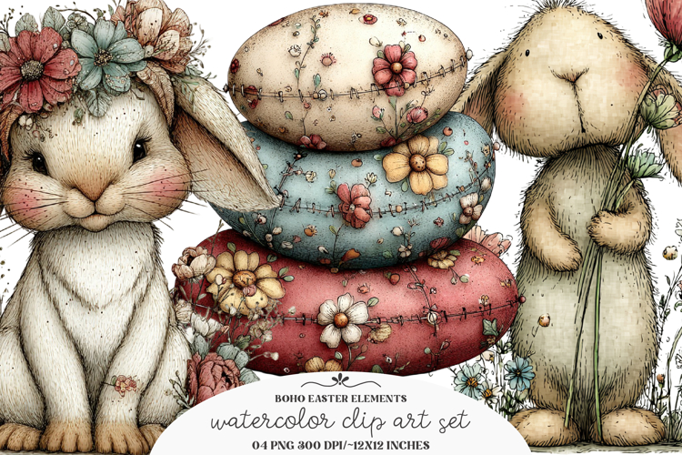 Boho Easter Elements - Boho Easter Png