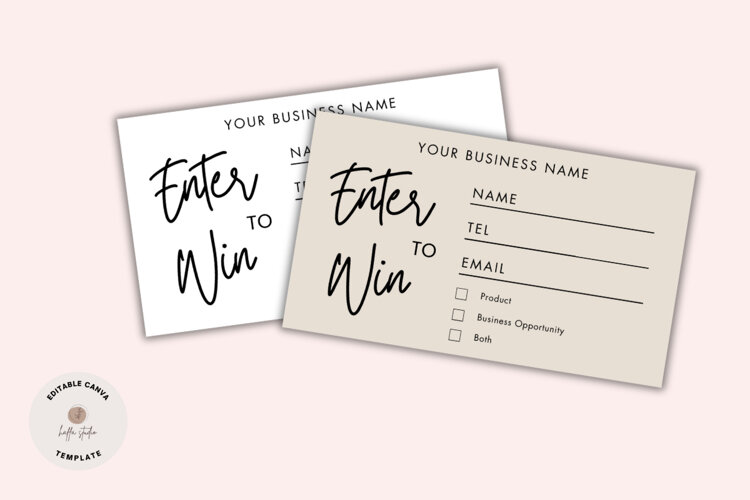 Boho Enter To Win Template example image 1