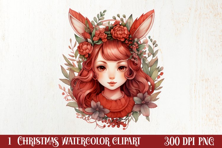 Boho Fairy Christmas Clipart Sublimation, Christmas Clipart