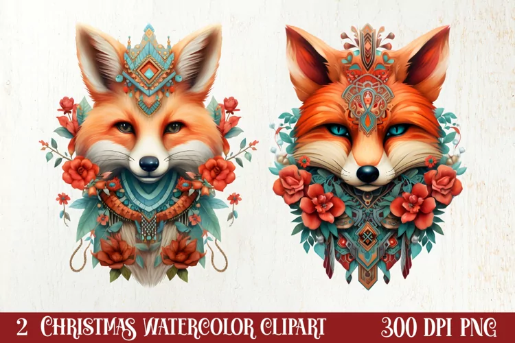 Boho Fairy Christmas Clipart Sublimation, Christmas Clipart