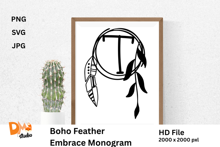 Boho Feather Clipart  Image 8