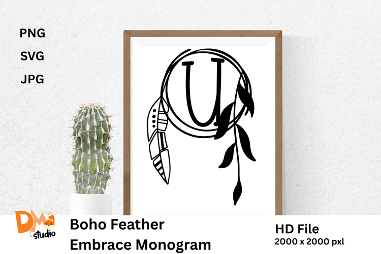 Boho Feather Clipart  Image 6