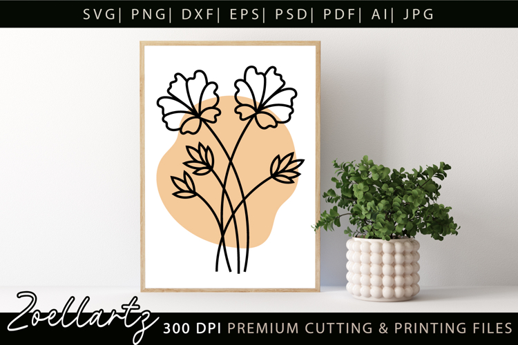 Boho flower SVG Cut Files Floral SVG Summer Flower Vectors