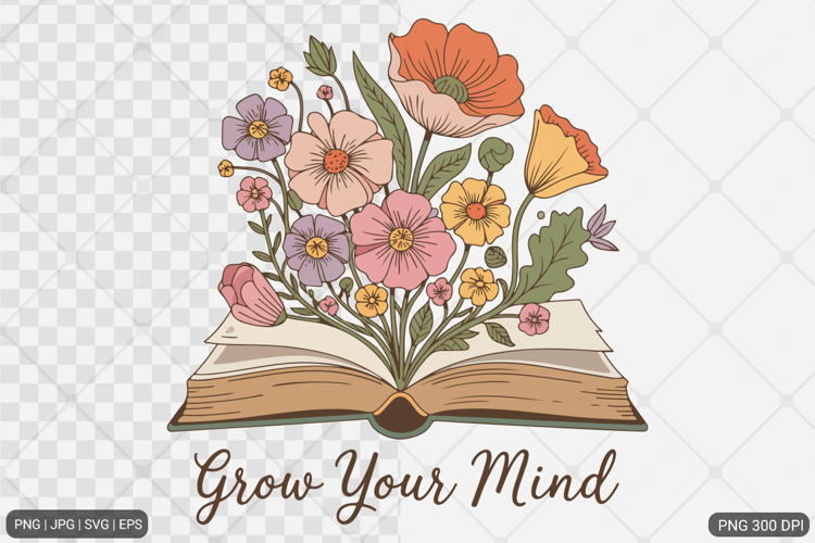 Boho Retro Flowers Motivational Quotes