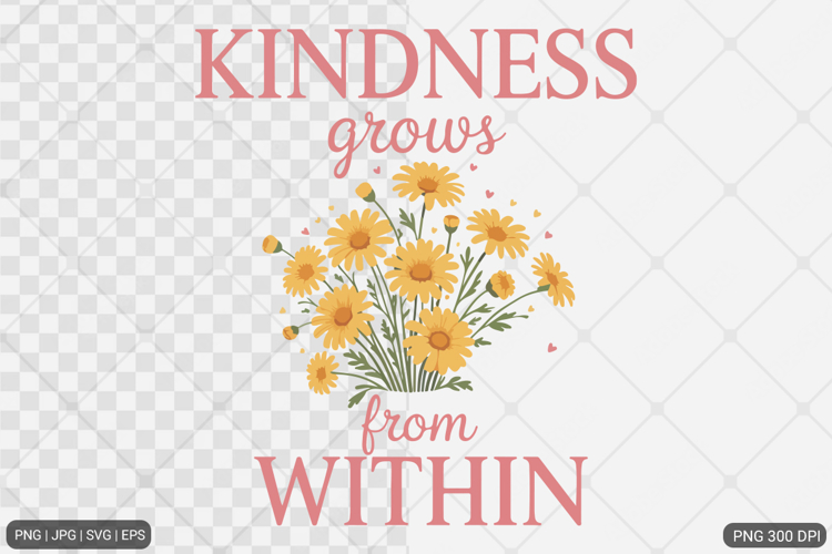 Boho Retro Flowers Motivational Quotes