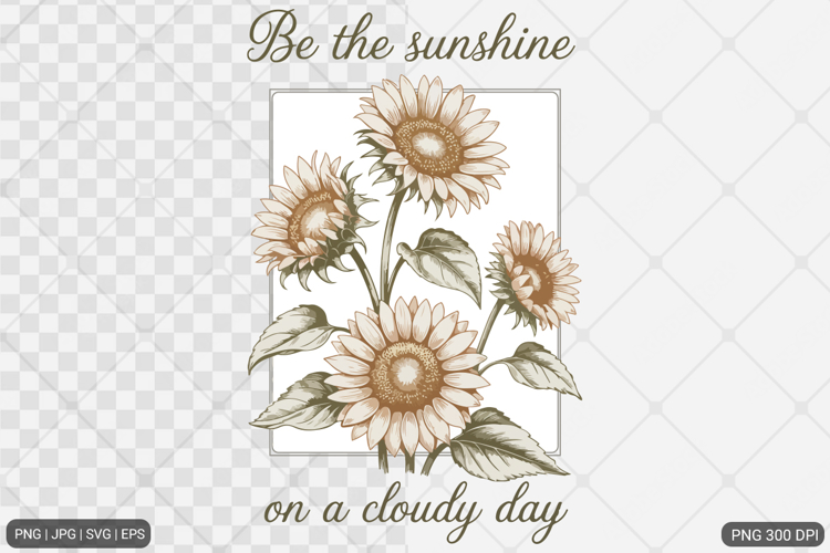 Boho Retro Flowers Motivational Quotes